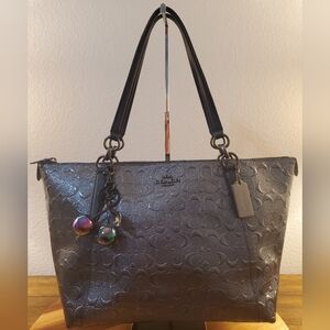 Coach Black Embossed Women's Tote Bag